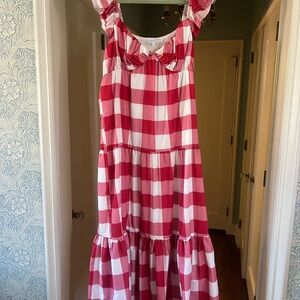 Red and White Checkered women’s Dress